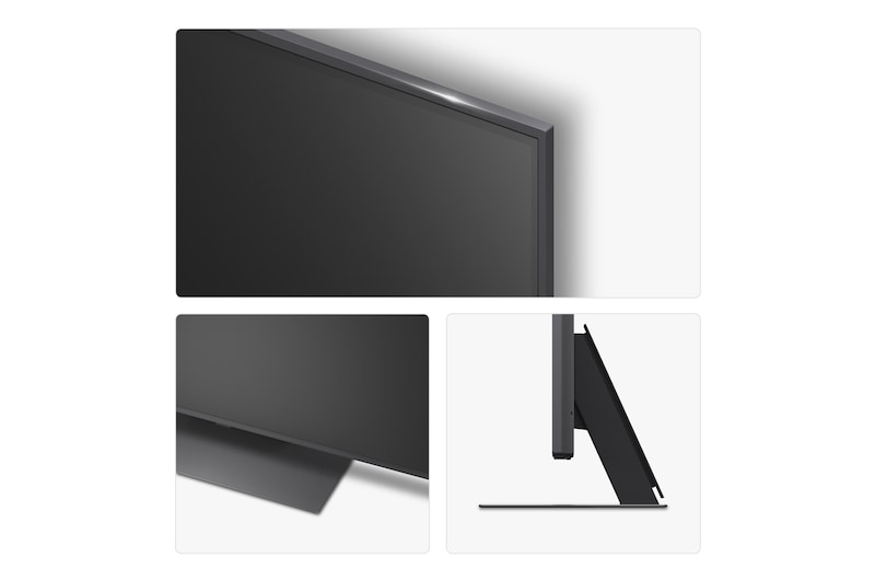 Rear view of LG QNED evo TV
